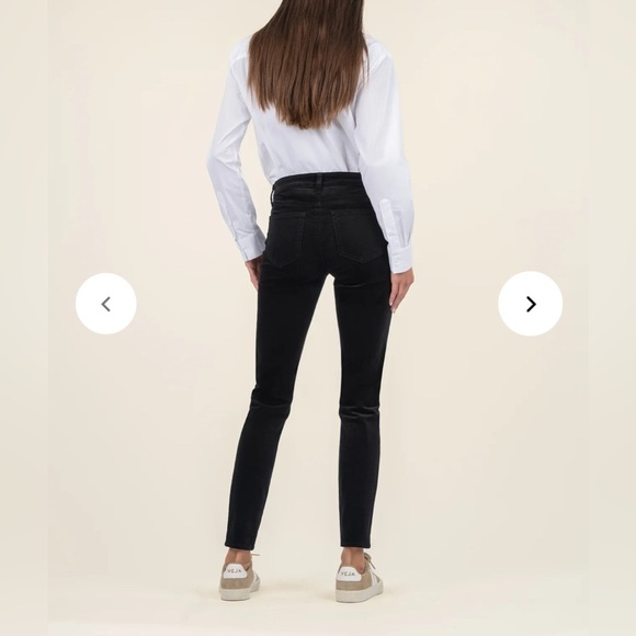 Kut from the Kloth Diana Corduroy Relaxed Fit Skinny - Black - Size 4 - Picture 3 of 13